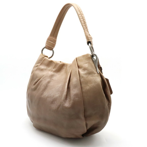 Prada Pearl Leather Shoulder Zippers Gradation Tan Pink Bag Glace - Picture 1 of 8